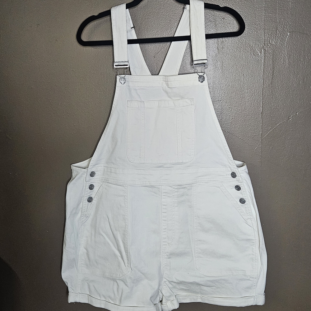 Torrid Women's White Denim Overalls
